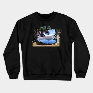 Oregon State Outline (Crater Lake & Wizard Island) Crewneck Sweatshirt